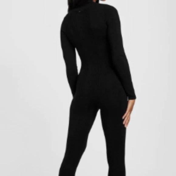 Guess Daria Sweater Jumpsuit Jet Black Size Small - Picture 4 of 16